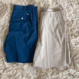 2 Pairs Peter Millar wicking Golf shorts 33